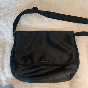 Kate spade nylon messenger bag in black